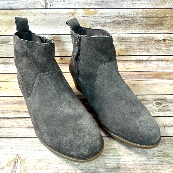 Vionic Womens Taupe Brown Suede Leather Vera Fall Winter Ankle Boots Size 11 - Picture 1 of 9
